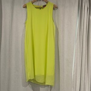 NEW!! Vince Camuto Vibrant Yellow Sleeveless Midi Dress